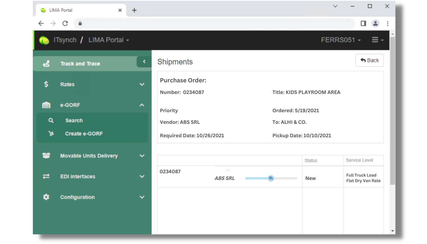 LIMA- Logistics Track and Trace Delivery