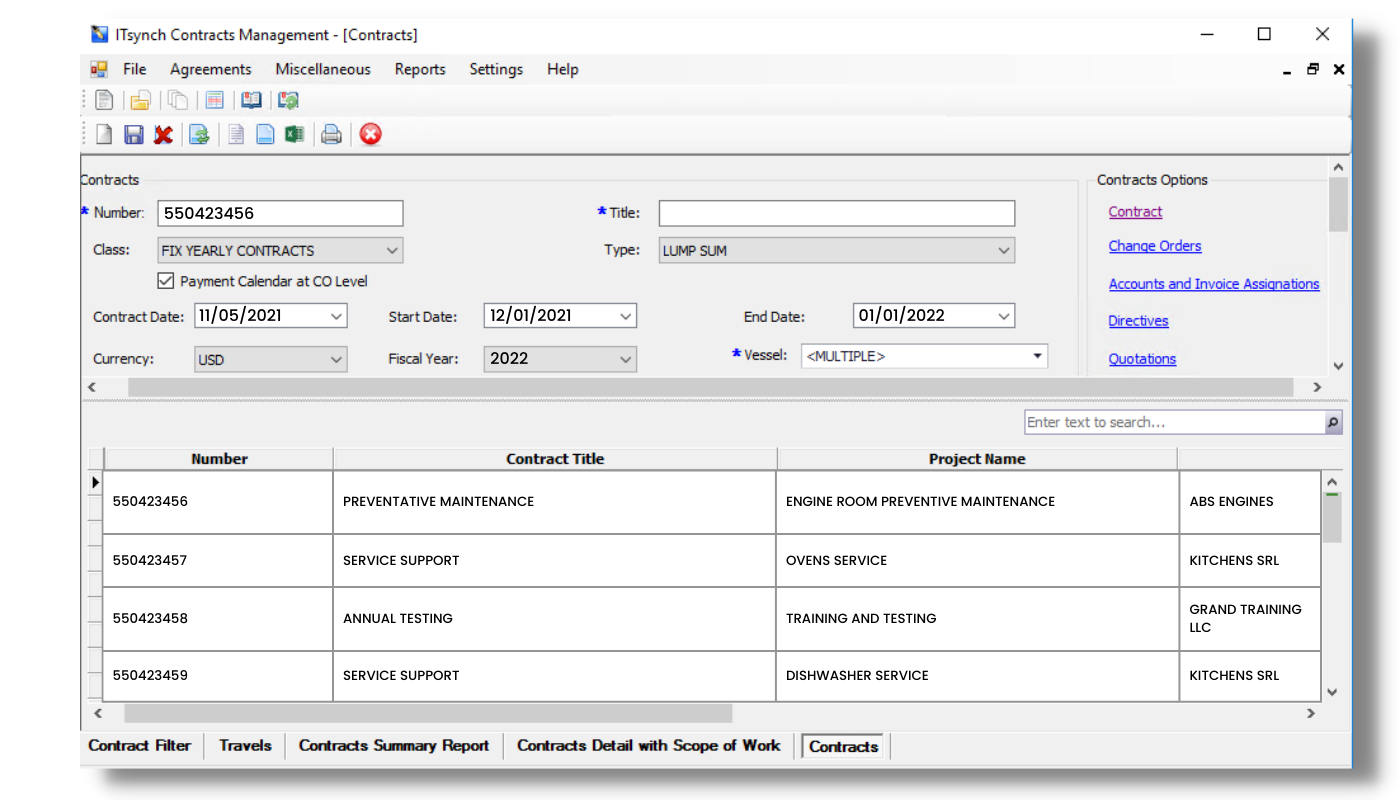 CM - Dry Dock Contract Management